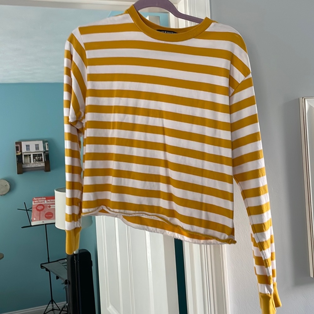 Long sleeve oversized tee crop brandy Melville